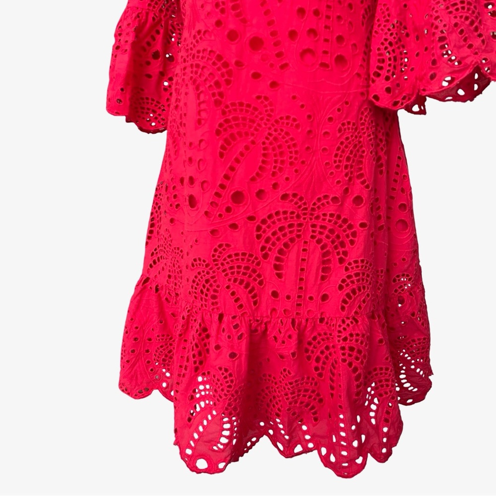 FARM Rio Red Eyelet Dress - Picture 6 of 14